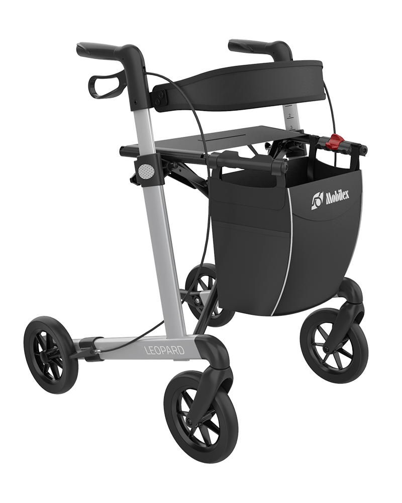 Leopard Rollator mit Soft-Rädern, Platin, Sitzhöhe 62 cm Leopard Rollator mit Soft-Rädern, Platin, Sitzhöhe 62 cm